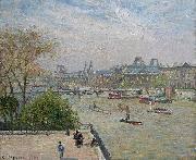 Camille Pissarro The Louvre, Spring oil